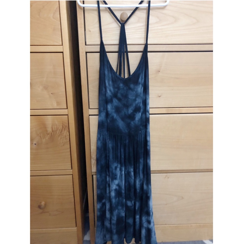 Dark gray/blue tie-dye dress